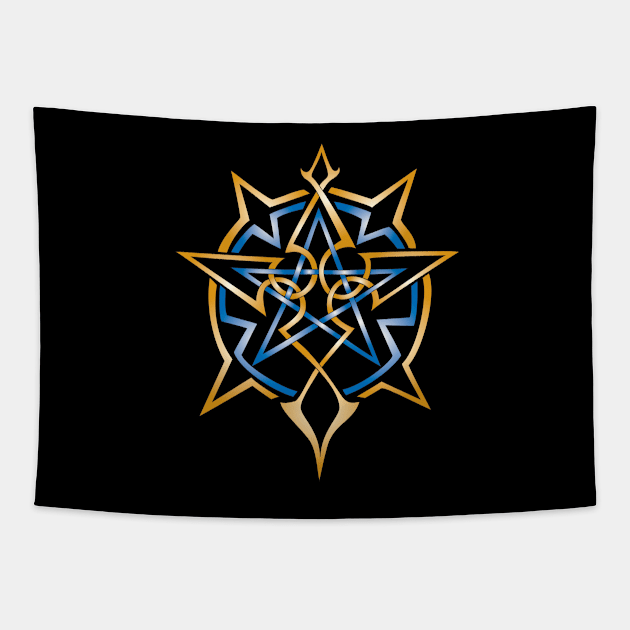 Modern Pentacle Tapestry by Windsmane