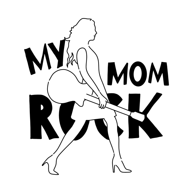 my Mom rock  mothers day quotes design. Mother's Day  banner and giftcard by 9georgeDoodle