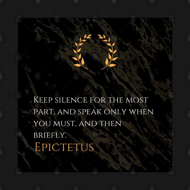 The Art of Thoughtful Speech: Epictetus's Guide to Silence and Clarity by Dose of Philosophy