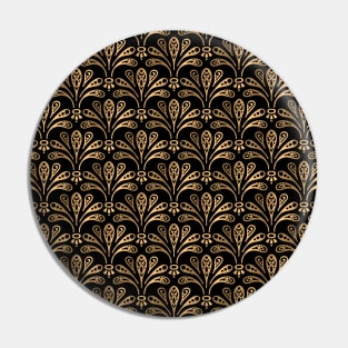 Beautiful Seamless Gold flower pattern Pin