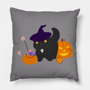 Witch Cat Pillow