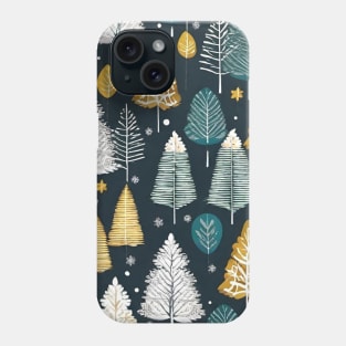 Winter Pine Tree design Christmas snow Phone Case