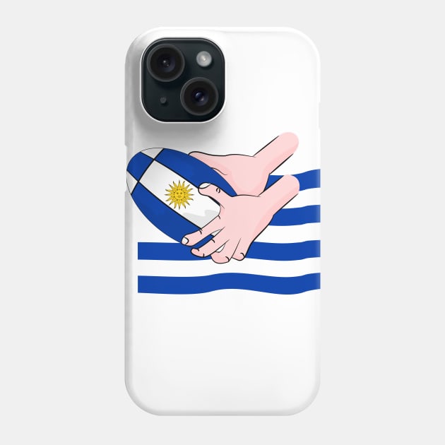 Uruguay Rugby Flag Phone Case by mailboxdisco