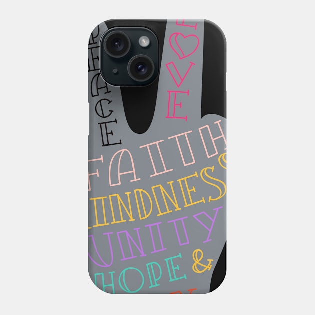 peace and love Phone Case by Janisworld