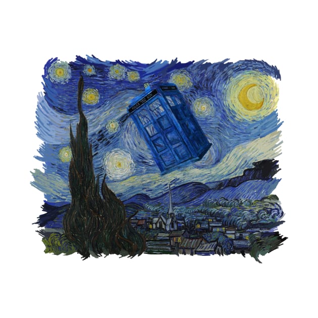 Tardis Starry Night by Titius