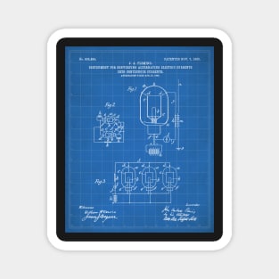 Electrician Patent - Maker Workshop Art - Blueprint Magnet