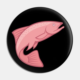 Salmon Lineart Pin