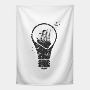 Light Bulb - Sail Ship Tapestry