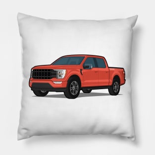 Car truck off road f-150 orange Pillow