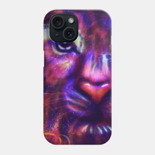 Purple Galaxy Lion Phone Case
