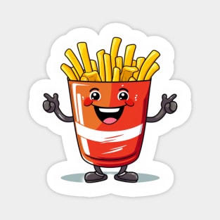 Cute French Fries T-Shirt Magnet