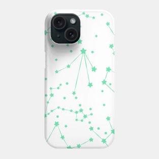 Aqua Star Constellation Pattern Phone Case