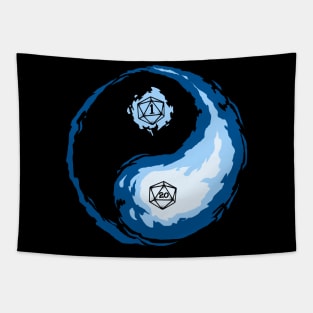 Tabletop Gaming DM Print Dragons Yin Yang D20 Dice Tee Tapestry