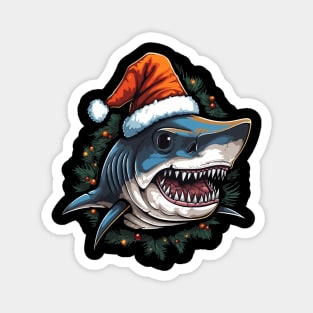 Shark Christmas Magnet