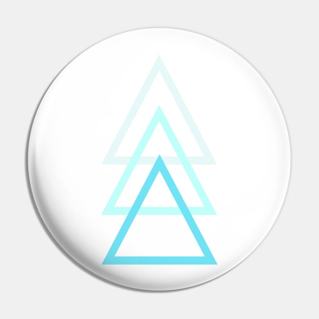 Blue Faded Triangles Pin by ddpudimFTW