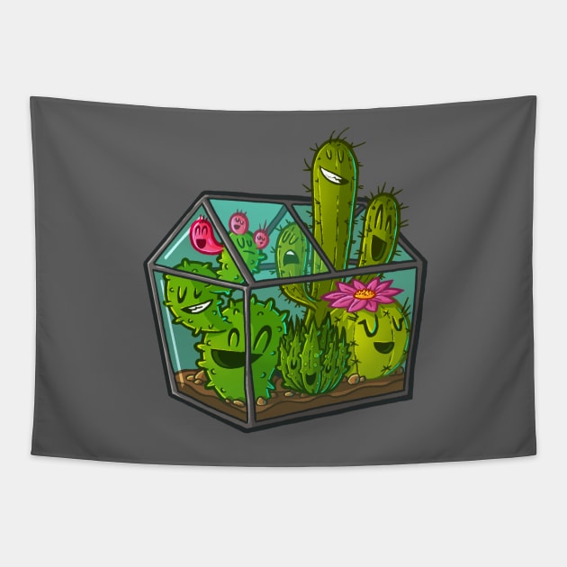 Cacti greenhouse Tapestry by RemcoBakker