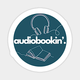 AUDIOBOOKIN’ Blue Circle - large graphics Magnet