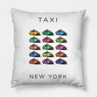 Ride All Over New New York in a Classic Yellow Taxi Pillow