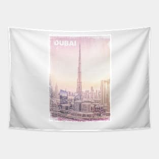 Vintage Dubai Poster | Places of the World Tapestry