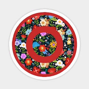 Flowers Bullseye Magnet