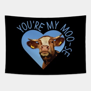 cow love puns Tapestry