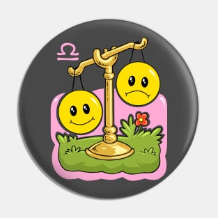 Smiley Libra Pin