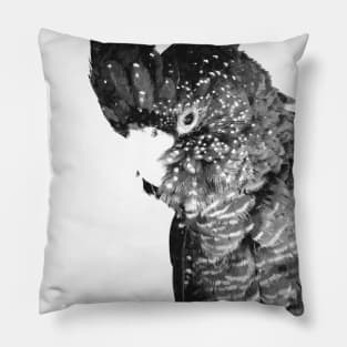 Black and White Cockatoo Pillow