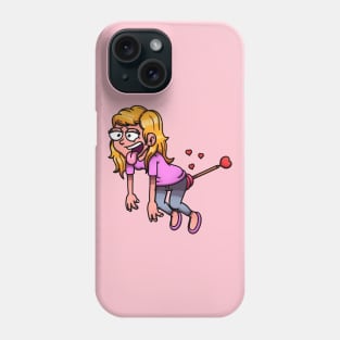 Floating Woman Shot By Cupid’s Heart Arrow Phone Case