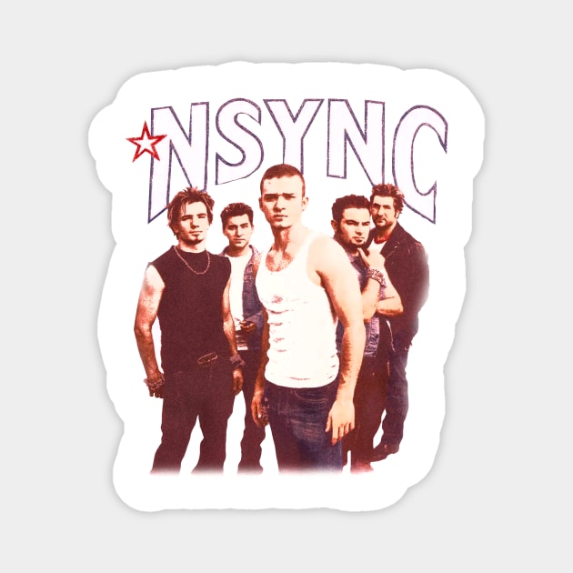 Nsync Vintage Bootlag Magnet by AksarART