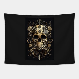 Art Deco Ornate Skull Tapestry