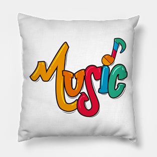 music lettering Pillow