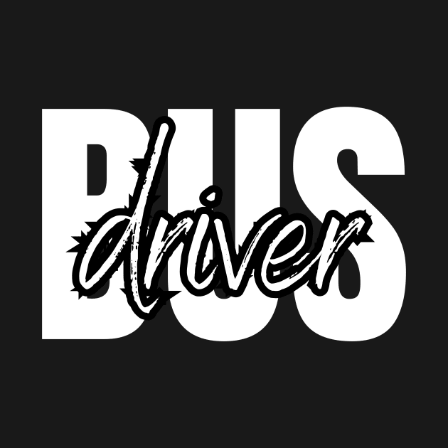 Minimalist typography bus driver design by Artypil