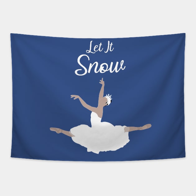 Let It Snow - Medium Skin Tone Tapestry by Susie