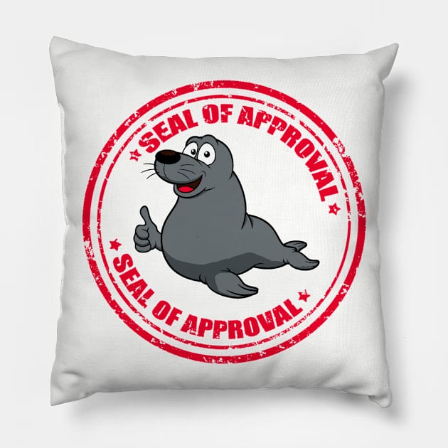 Seal of Approval Pillow by EagleFlyFree