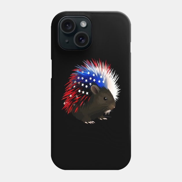 Patriotic Porcupine Phone Case by JH Mart