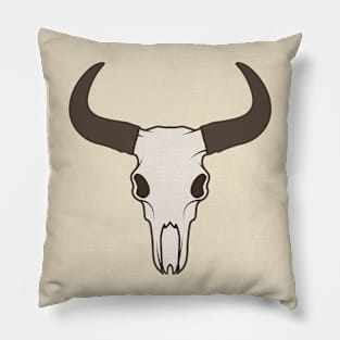 Buffalo Skull Pillow