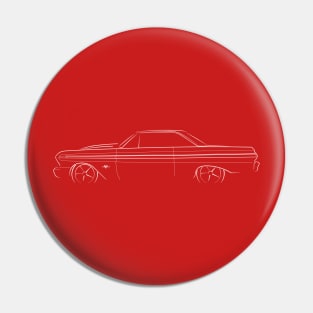 1965 Ford Falcon - profile stencil, white Pin