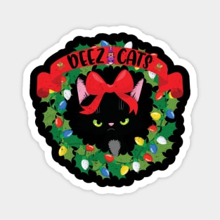 Deez Cats Nuts Nutcracker Christmas Funny Grumpy Kitty Magnet