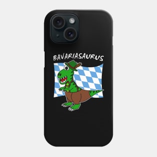 Bavariasaurus Bavarian Flag Dinosaur Tyrolean Hat Lederhosen Funny Phone Case