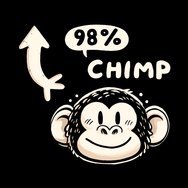 98 Percent Chimp Monkey by DoodleDashDesigns