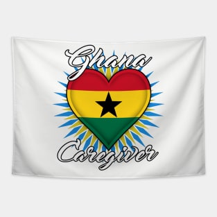 Ghana Caregiver (white font) Tapestry