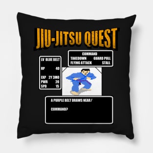 Jiu Jitsu Quest BJJ MMA Retro gaming shirt Pillow