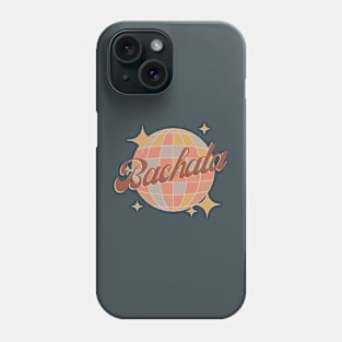 New Bachata Design in retro style with disco ball in brown Phone Case