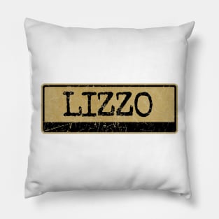 Aliska text black retro - Lizzo Pillow