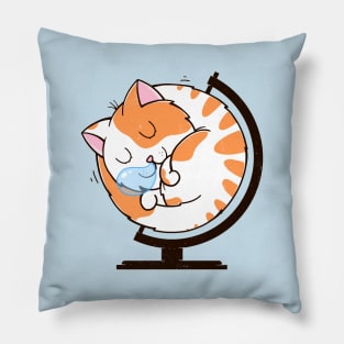 Sleeping Cat Planet Pillow