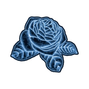 Neon blue rose T-Shirt