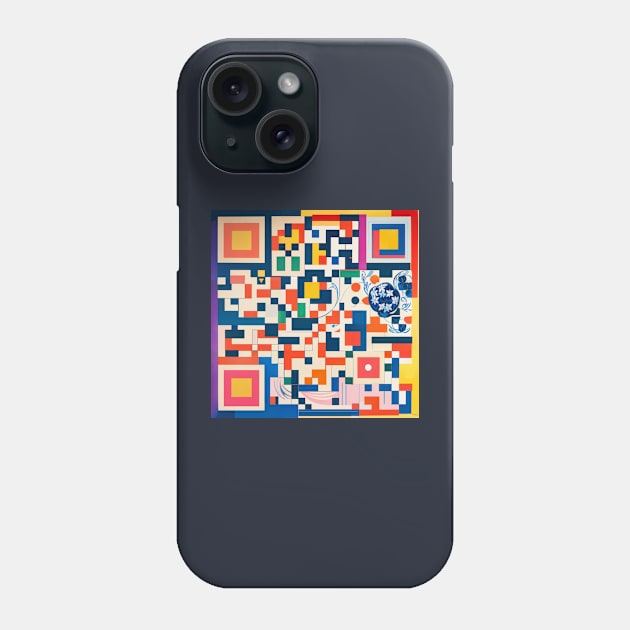 RickRoll QR Code Abstract Painting Phone Case by ravel.live