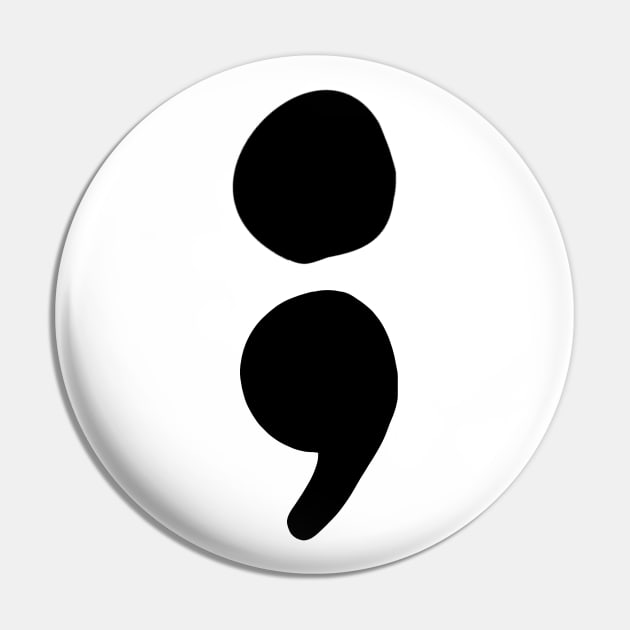 semicolon (black) Pin by mystudiocreate