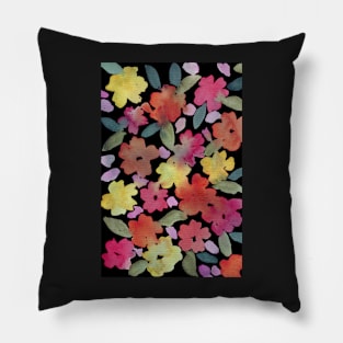 Dark Floral Pillow