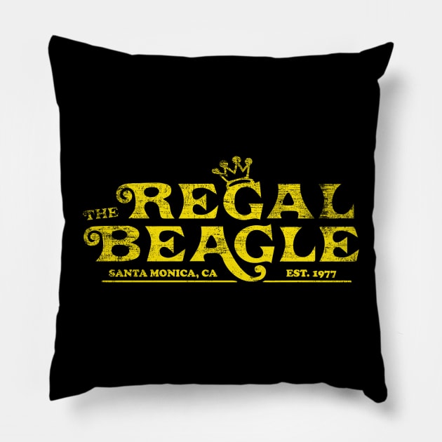 Regal Beagle Distressed Pillow by Balonku